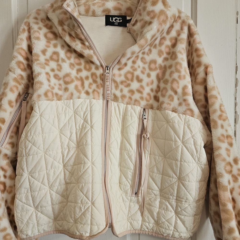 UGG Leopard Print Fleece Jacket